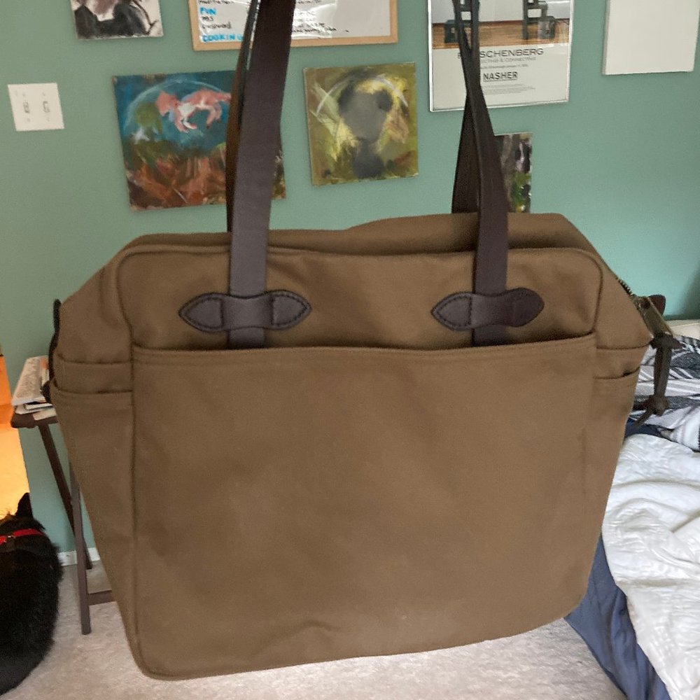 Filson Rugged Twill Tote Bag with Zipper Large